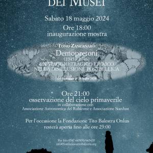 Locandina 18 maggio 2024 picture of the event: Notte dei Musei alla Fondazione Tito Balestra Onlus